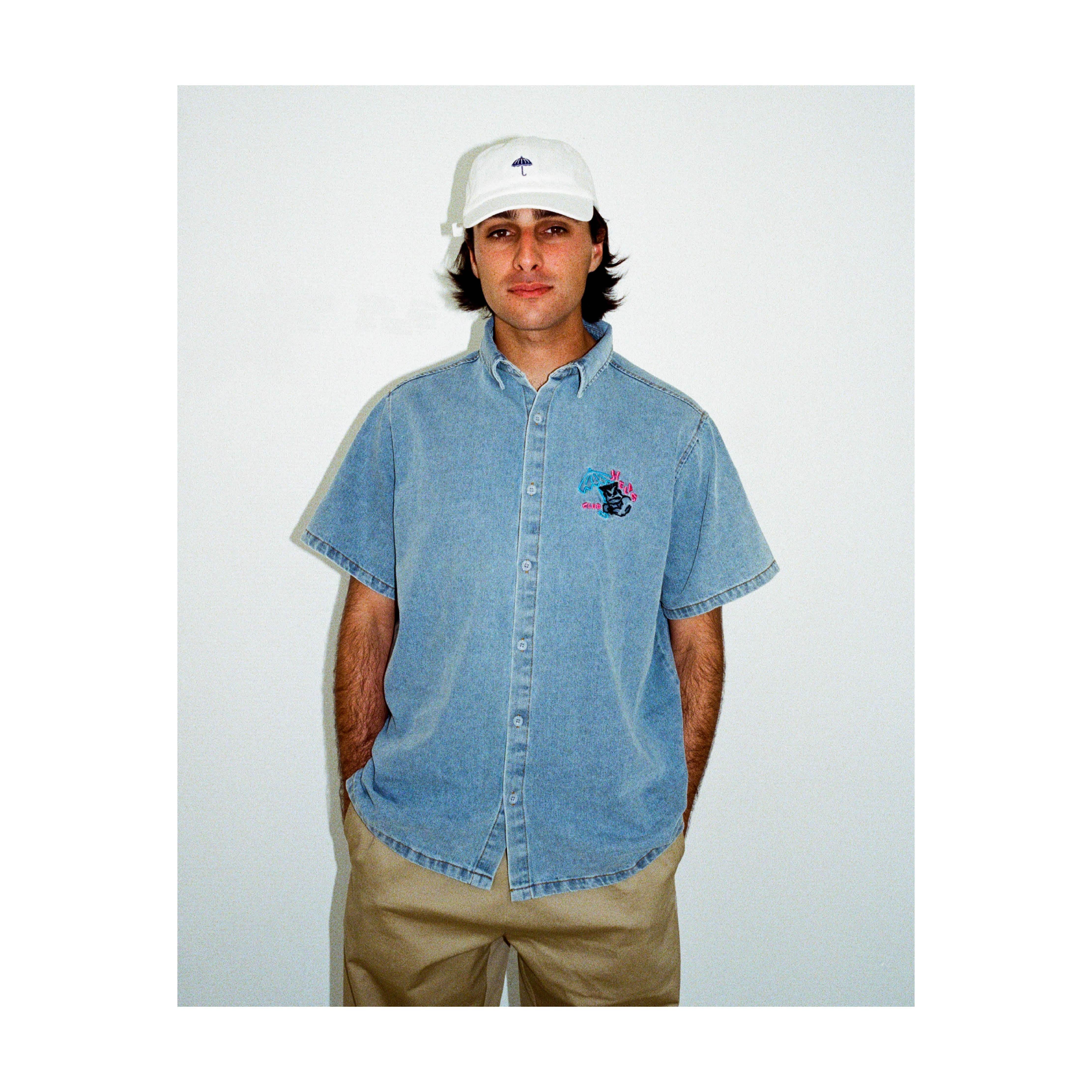 BAD WASHED DENIM SHIRT LIGHT BLUE - Image 5