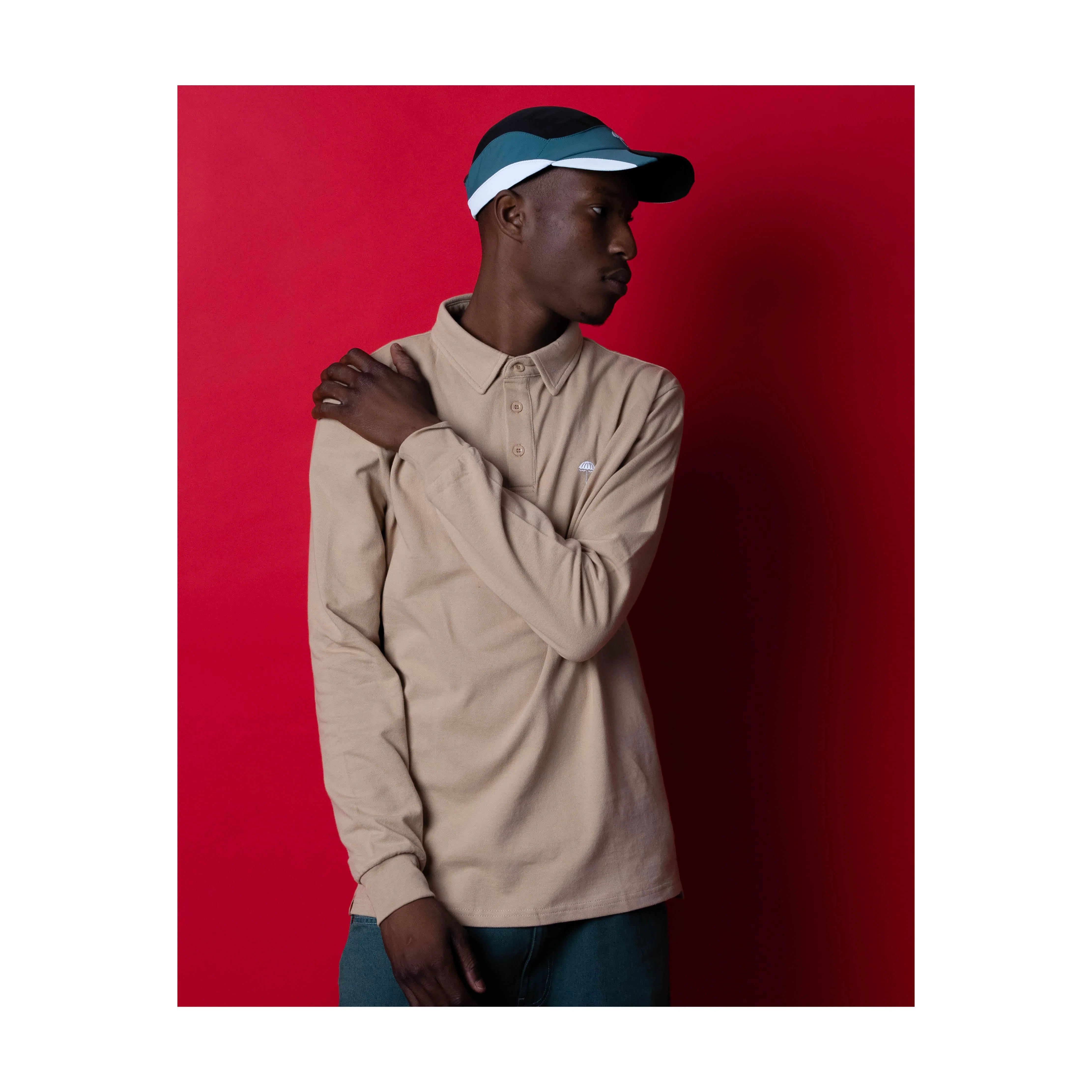 CLASSIC PIQUE LS POLO BEIGE - Image 4