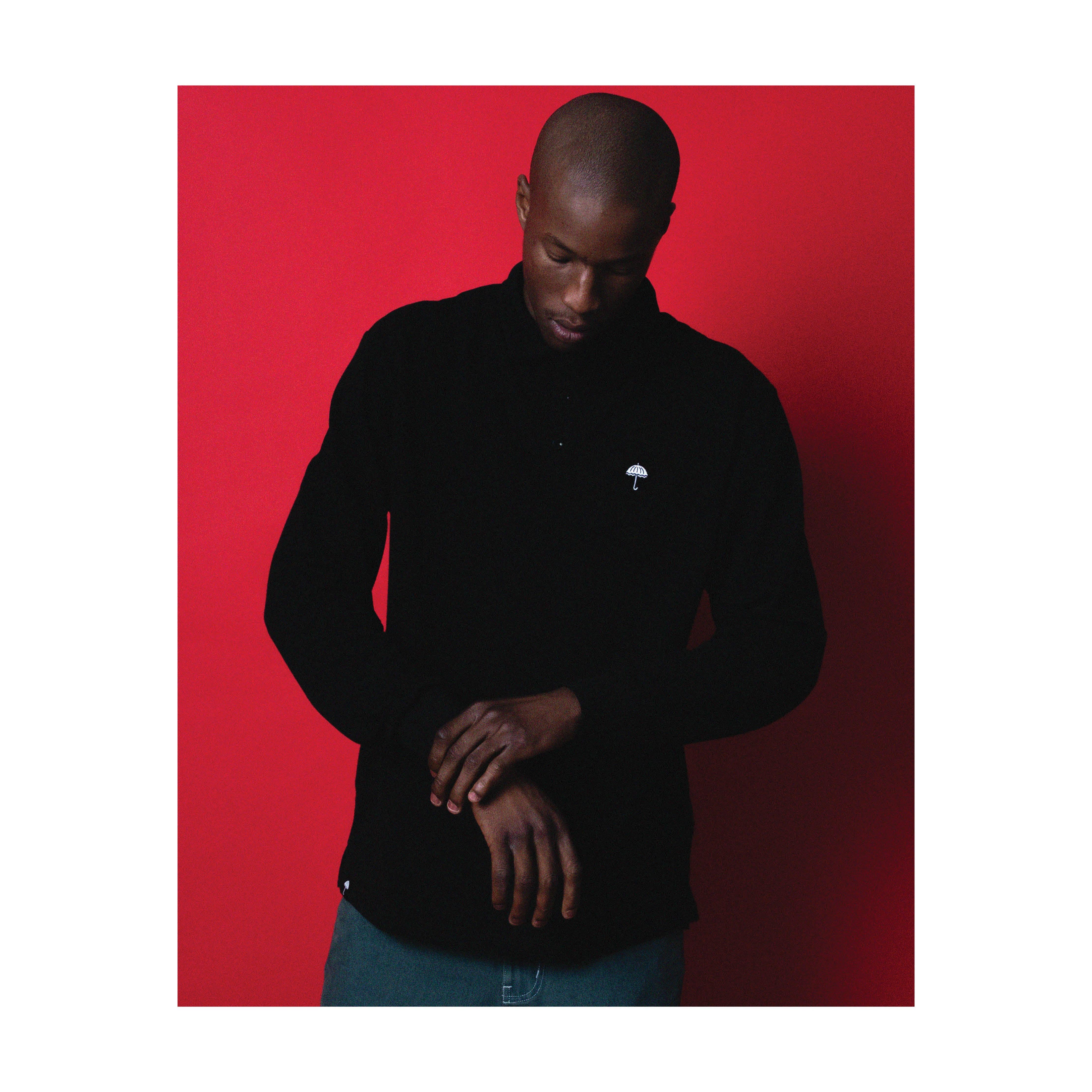 CLASSIC PIQUE LS POLO BLACK - Image 4