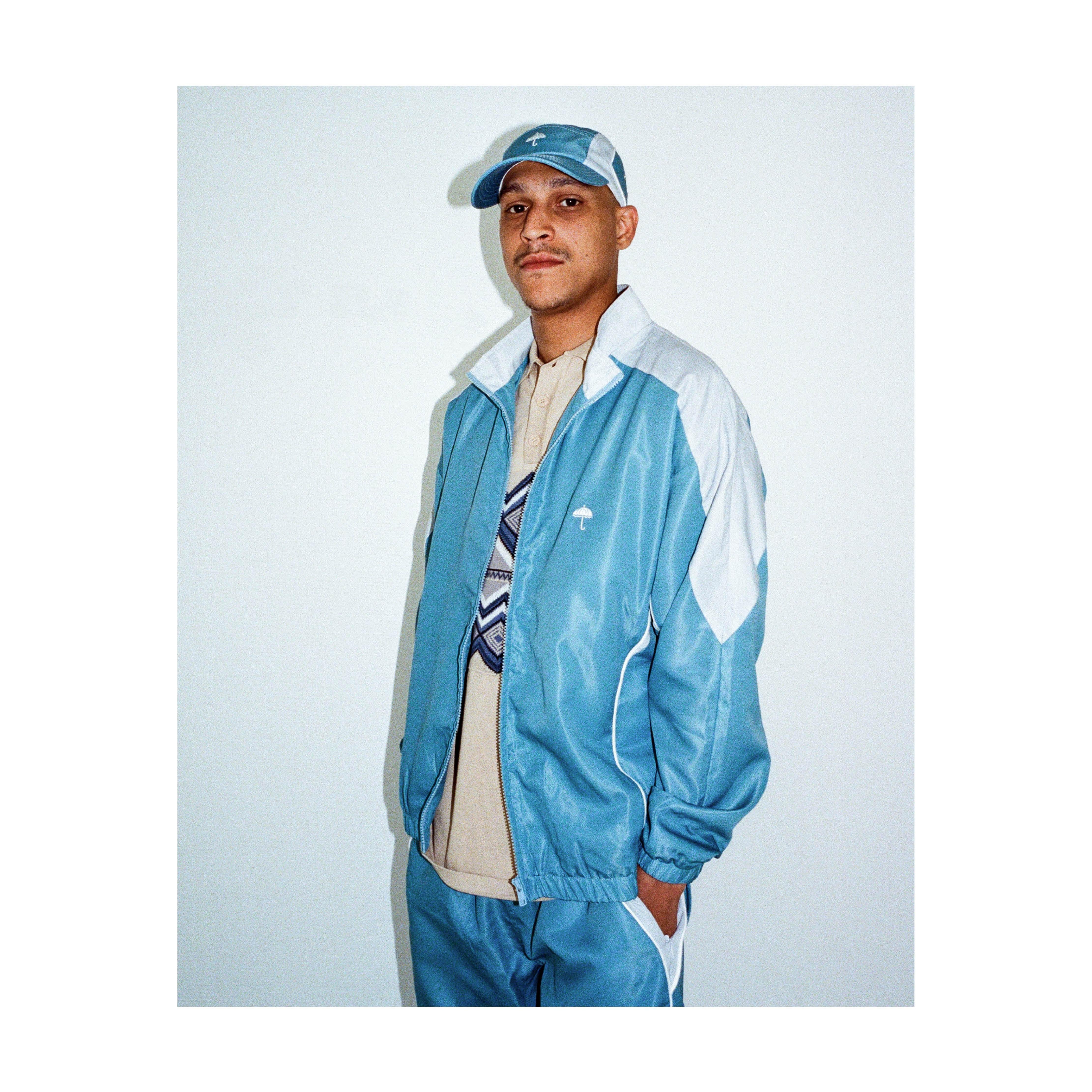 COMPETE TRACKSUIT JACKET GREY/BLUE - Image 4