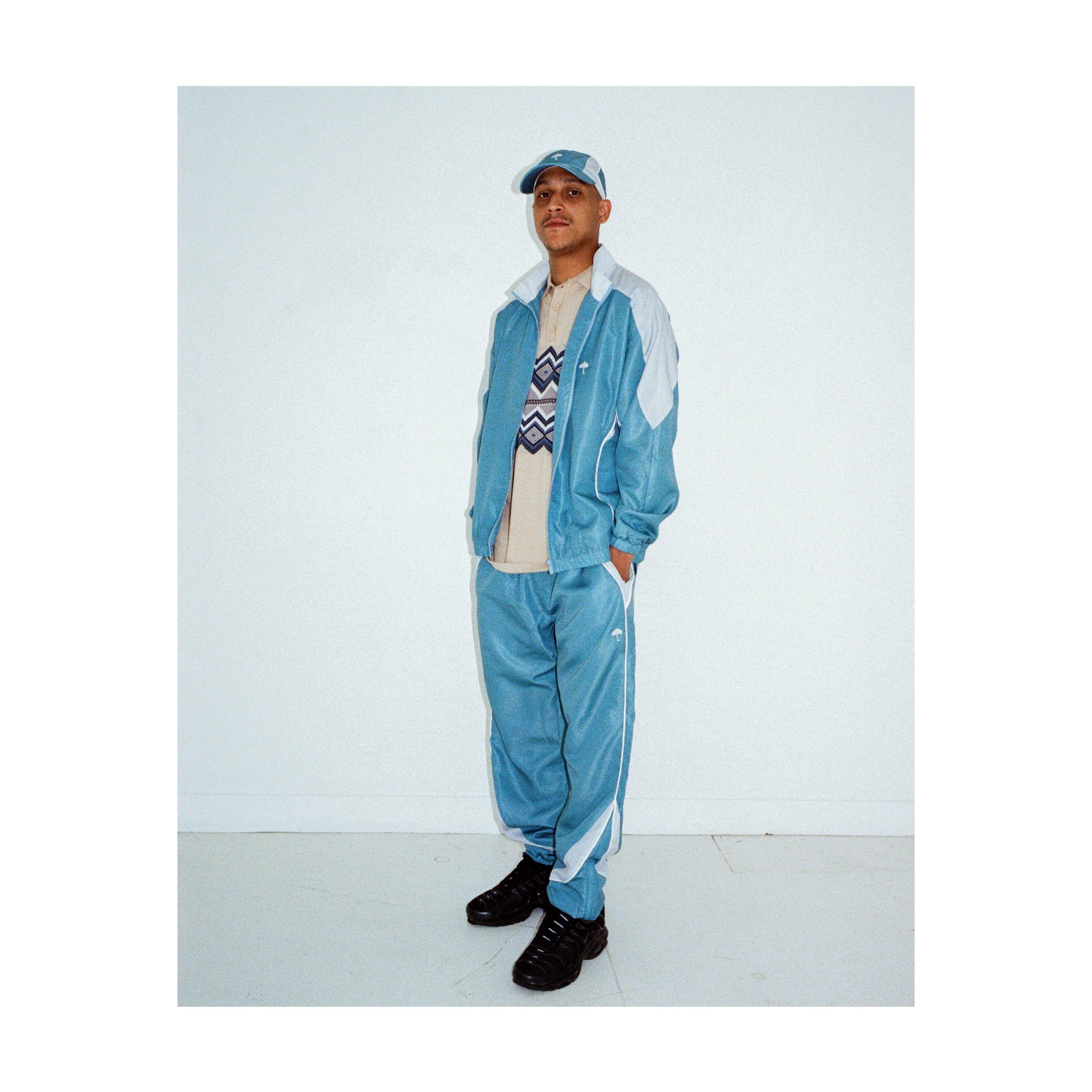 COMPETE TRACKSUIT PANTS GREY/BLUE - Image 4