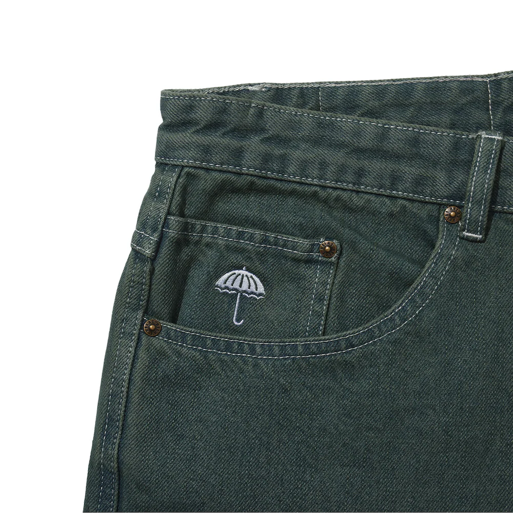 CUCITO JEANS PANTS TEAL GREEN - Image 3