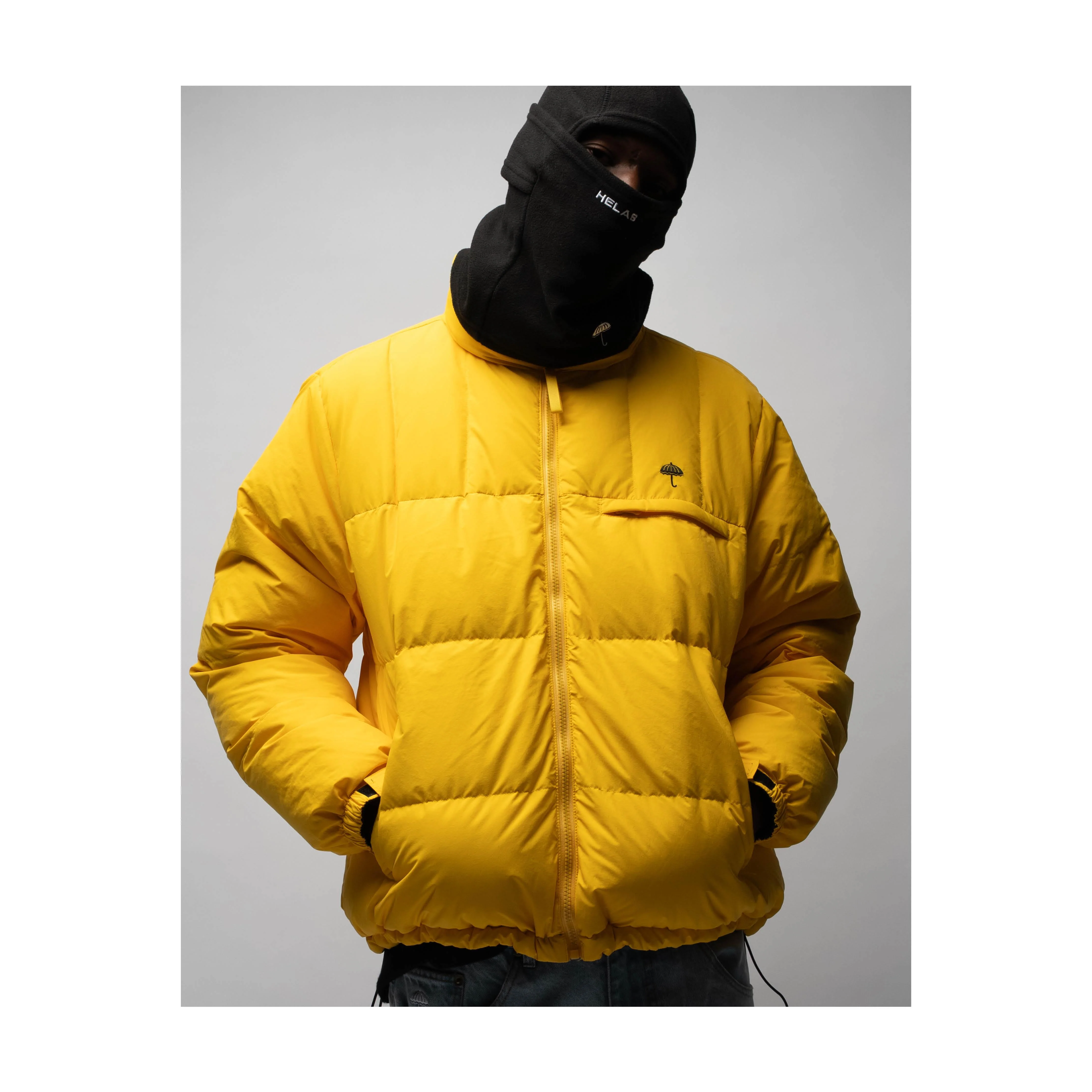 DUAL REVERSIBLE DOWN PUFFER JACKET YELLOW/BLACK - Image 6