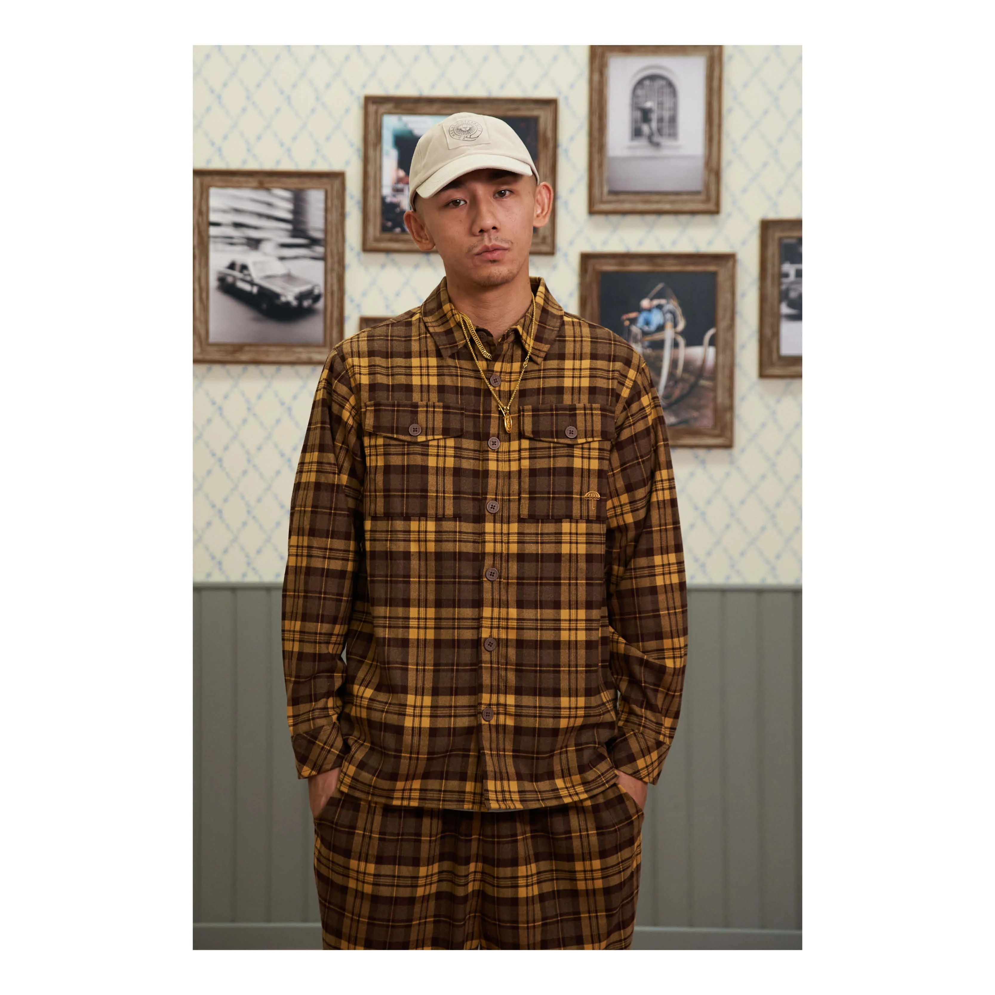 FLANER LS SHIRT BROWN - Image 10