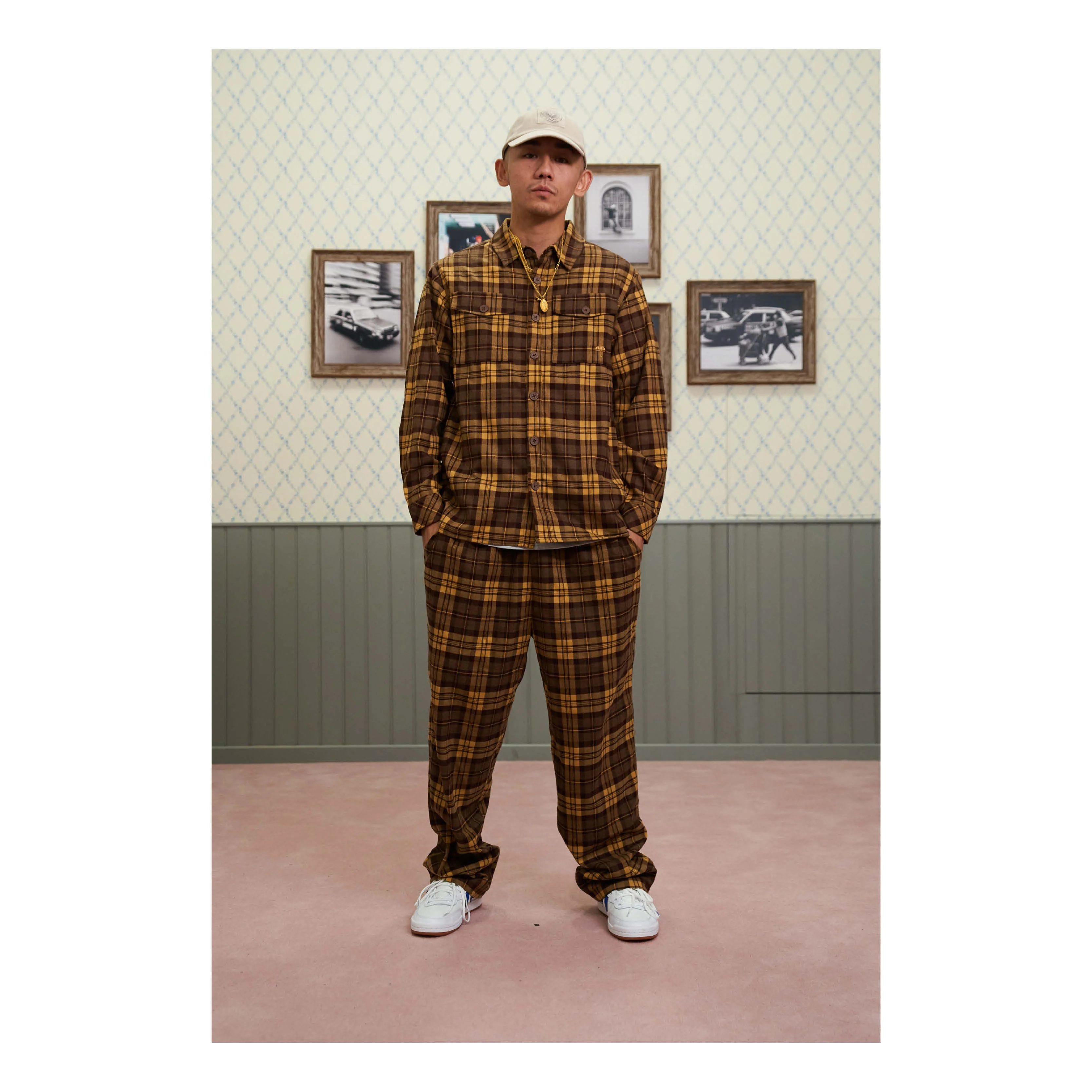 FLANER LS SHIRT BROWN - Image 8