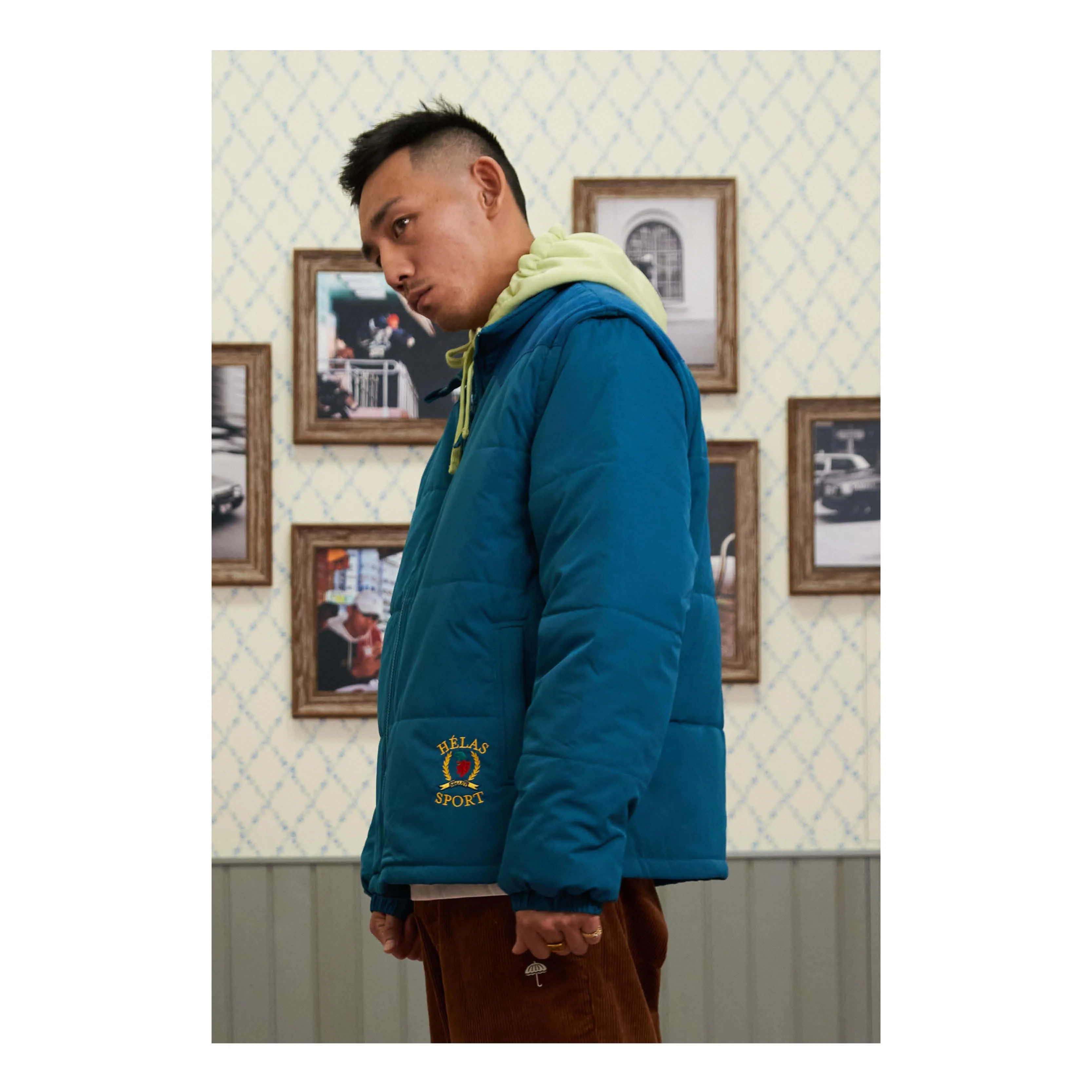 HELAS SPORT PUFFER JACKET TEAL GREEN - Image 12