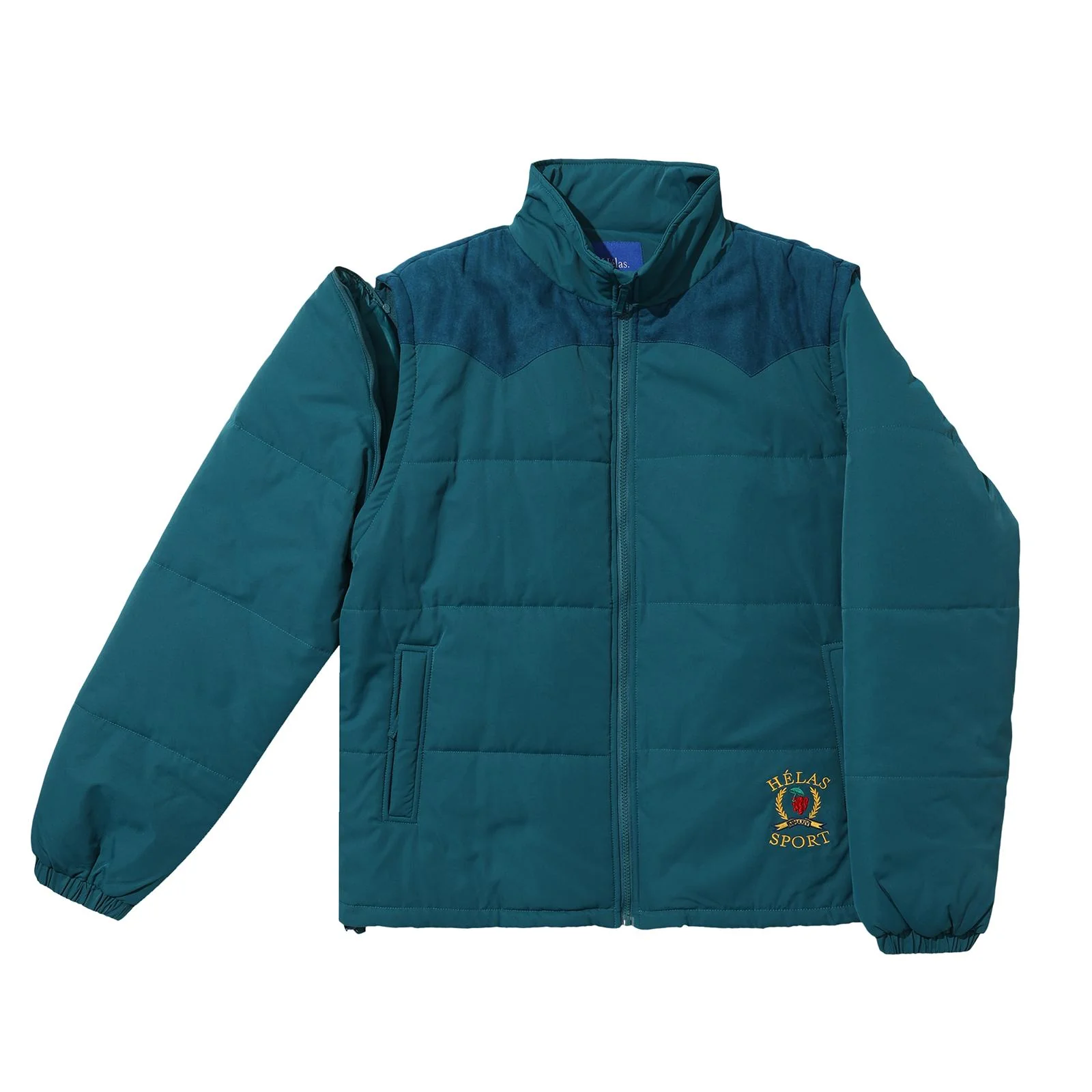 HELAS SPORT PUFFER JACKET TEAL GREEN - Image 3