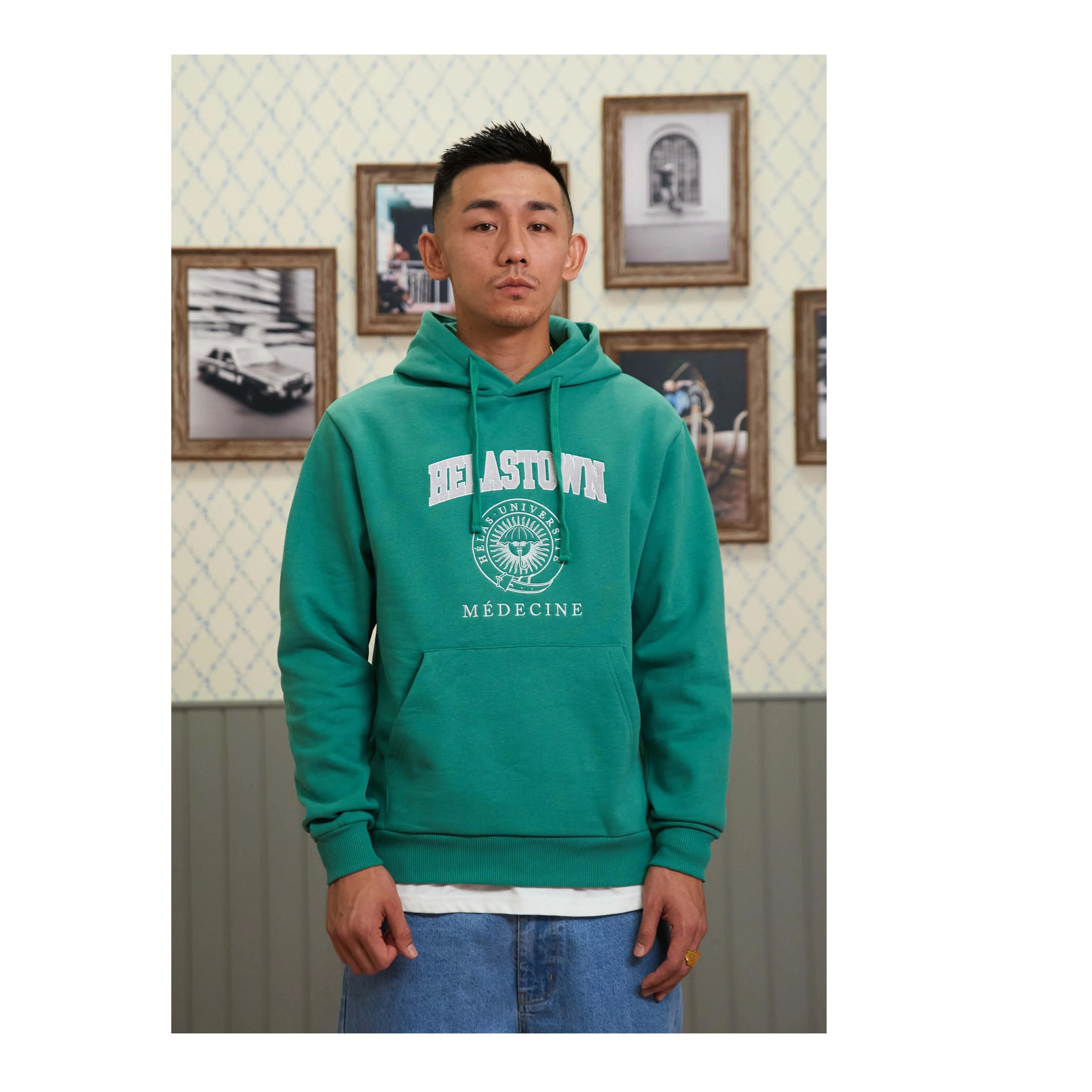 HELASTOWN HOODIE GREEN - Image 10