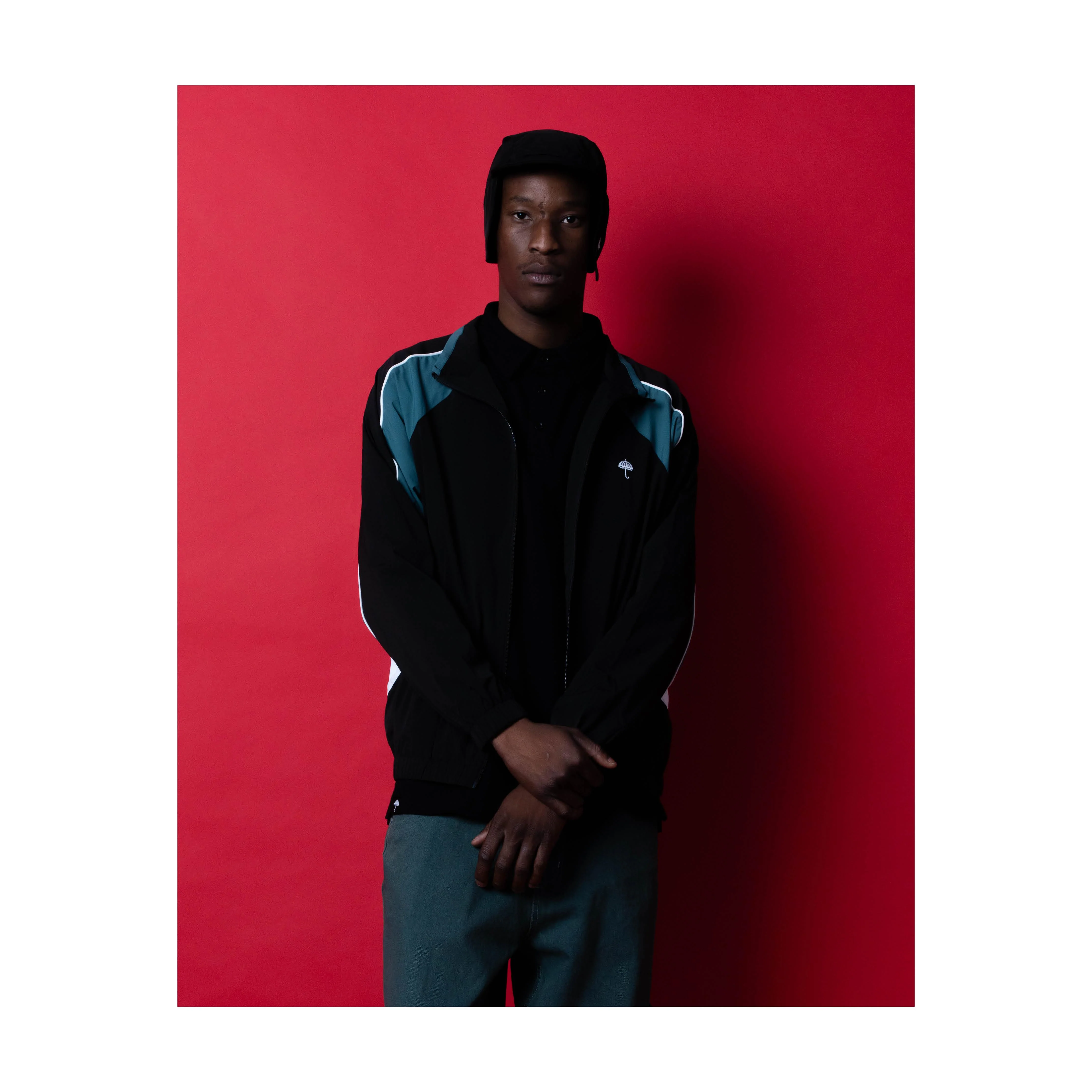 READY TRACKSUIT JACKET BLACK/GREEN/WHITE - Image 3