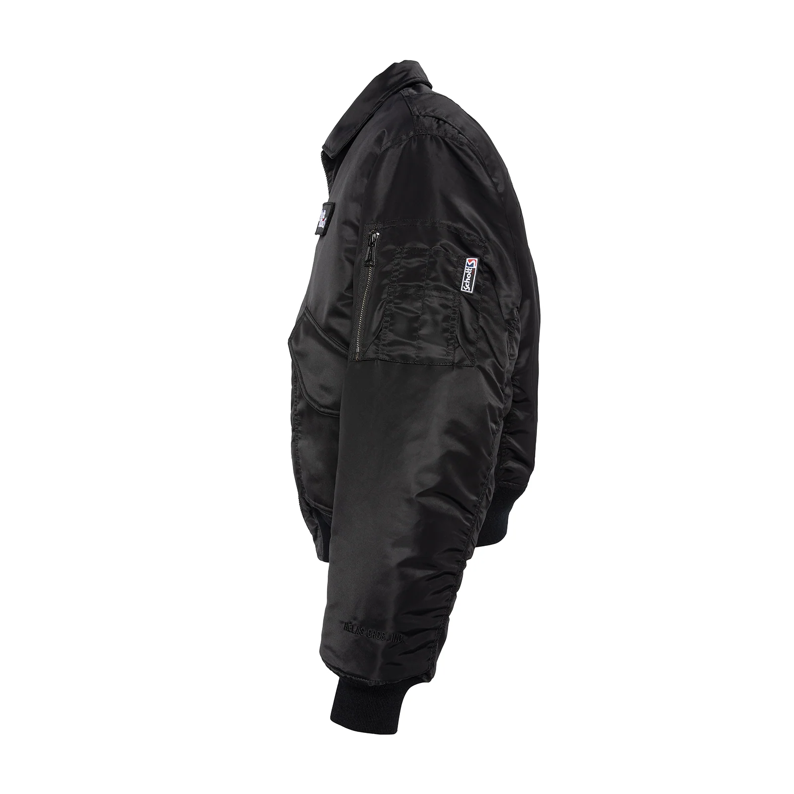 SCHOTT X HELAS BOMBER JACKET BLACK - Image 4