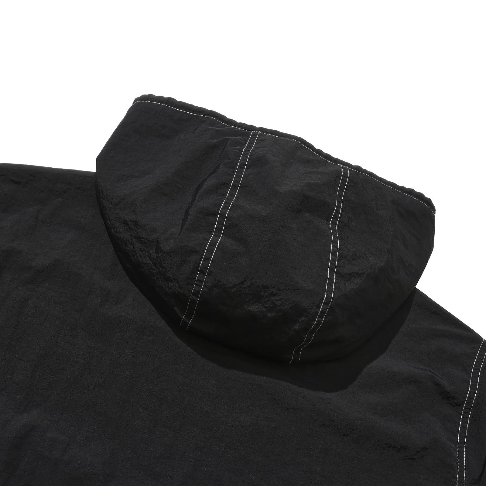 SEAMS QUARTER ZIP JACKET BLACK - Image 5